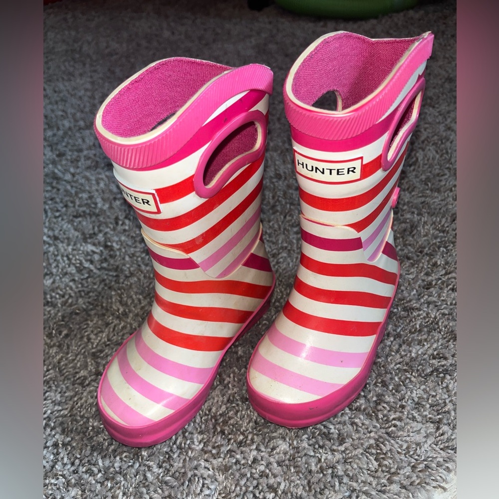 Hunter for Target Pink and Red Kids Rain Boots